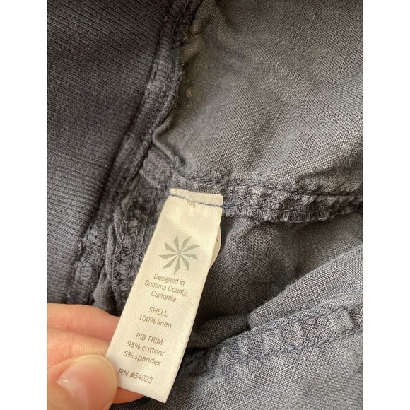 Athleta Women's 100% Linen Shorts Navy Blue 4" inseam Size 10 - Picture 8 of 11